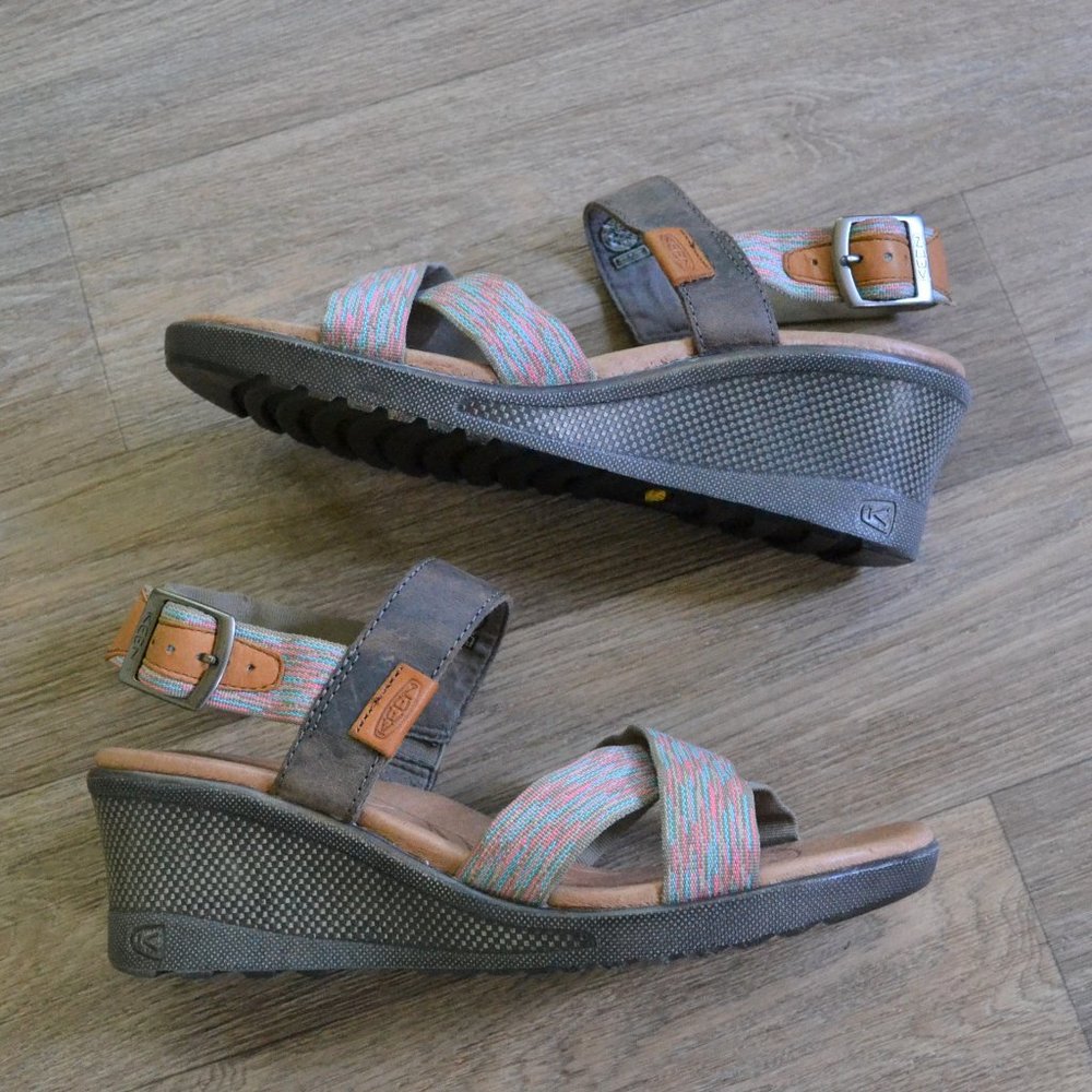 NWOB Keen Women Skyline Spacedye Slingback Wedge Sandal Size 7.5 - Picture 5 of 9